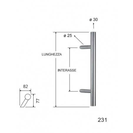 MANIGLIONE INOX