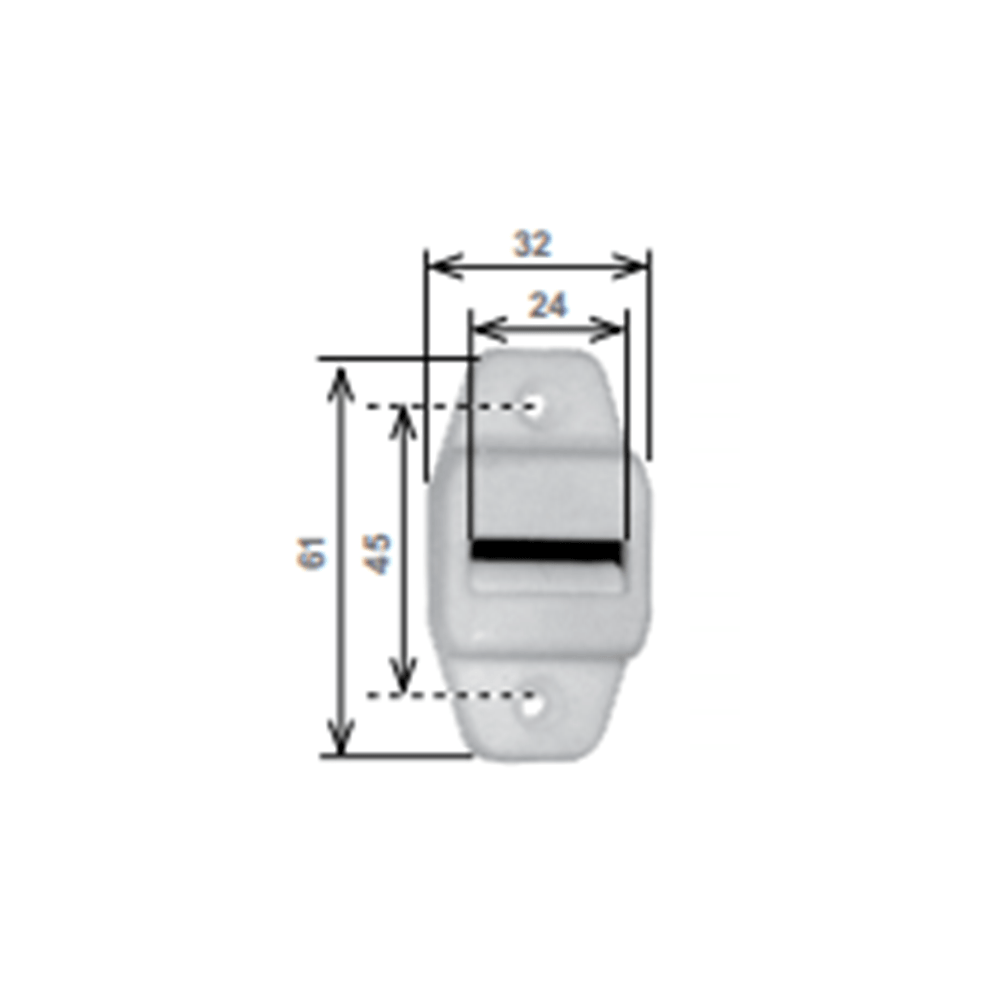 Guidacinghia in PVC verticale - Passacinghia per tapparella
