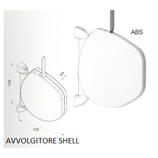Avvolgitore a bandiera per tapparelle Avvolgitore Shell