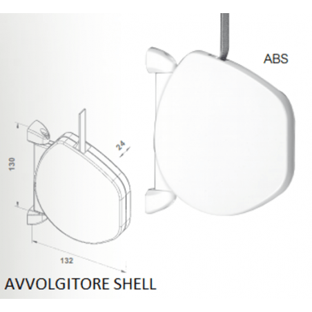 Avvolgitore a bandiera per tapparelle Avvolgitore Shell